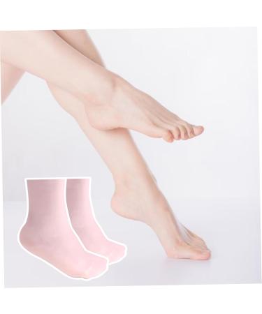 Silicone Moisturizing Socks 1 Pair Long Soft Gel Socks Anti Slip Women Foot Mask Socks Spa Pedicure for Dry Cracked Feet Softening Calluses Rough Skin L - Buy Online on GoSupps.com