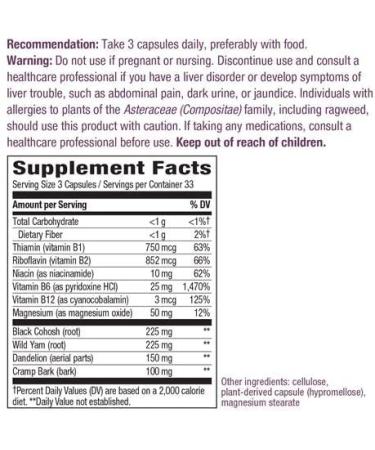 Nature's Way PMS Support with B6 & B-Vitamins - 100 Vegan Capsules - Buy Online on GoSupps.com