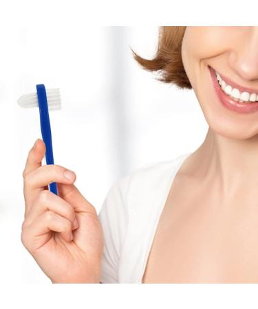 Healeved Denture Brush Dual Head 3pcs - Small Hard Denture Cleaner Toothbrush for False Teeth - Denture Care Tool - Buy Online on GoSupps.com