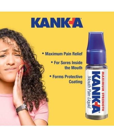 Kank-A Mouth Pain Liquid Professional Strength 0.33 oz - Pack of 3 | Fast Relief Formula - Buy Online on GoSupps.com