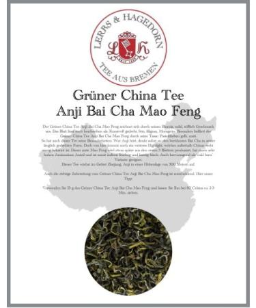 Lerbs & Hagedorn Chinese Green Tea Anji Bai Cha Mao Feng 1kg