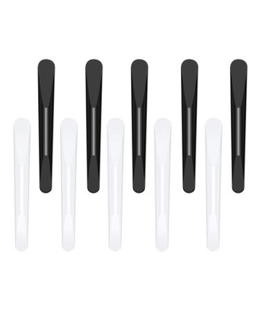 Lurrose 10-Piece Cosmetic Spatula Set - White & Black Facial Mask Application Tools for Skincare - Buy Online on GoSupps.com