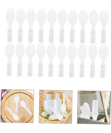 Buifulsic 20-Pack Mini Toothbrushes Soft Nylon Short Handle Safe for Travel & Prisons Clear White Design - Buy Online on GoSupps.com