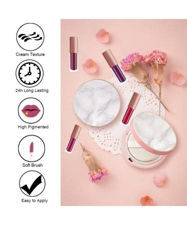 Rosarden 4Pcs Glitter Lipstick Set - Shimmer & Long-Lasting Diamond Lipsticks (#03) for Women - Buy Online on GoSupps.com