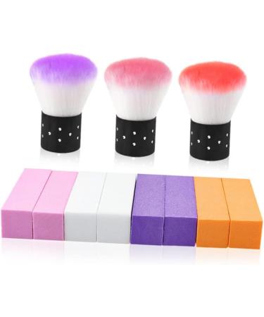 Housoutil 1 Set Nail Art Brush Manicure Kit Mushroom Cleaning Brush Headbands for Lash Extensions Nail Dust Collector Buffing Block Sanding Nail Gel Nails Gel Sponge Purple High Elasticity 6.3x2.7cm Purple - Buy Online on GoSupps.com