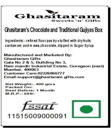 Ghasitaram Gifts Holi Sweets Holi Gifts Holi Hamper Chocolate and Traditional Gujiyas Box - Buy Online on GoSupps.com