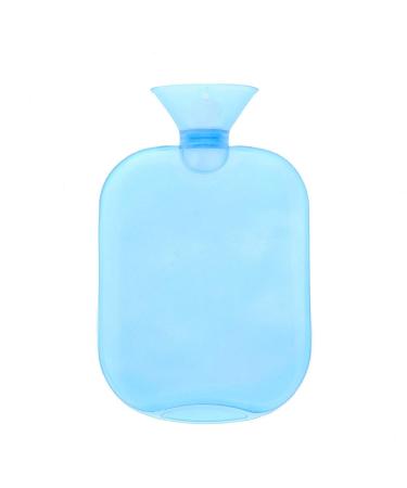 Hot Water Bag 2000ml 3 Colors Transparent Hot Water Bottle Bag Heat/Cold Large Size Water Bag(Blue)