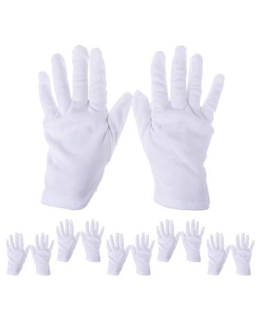 Sevenmye 6 pairs of cosmetic gloves moisturizing gloves made of thick cotton white gloves for cosmetics spa gloves