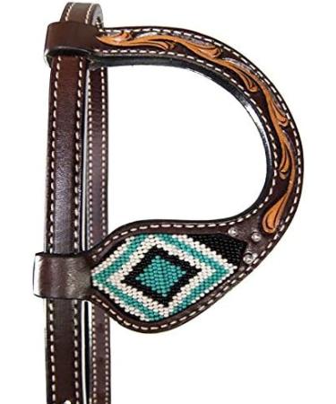 Turquoise Cross Beaded Halter | Adjustable Sliding Ears | International Shipping Available - Buy Online on GoSupps.com