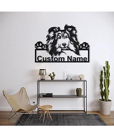 Soulsis Personalized Shetland Sheepdog Wooden Shield Art | Custom Dog Sign | Unique Father's Day Gift | Shetland Sheepdog Decor for Pet Lovers - Buy Online on GoSupps.com