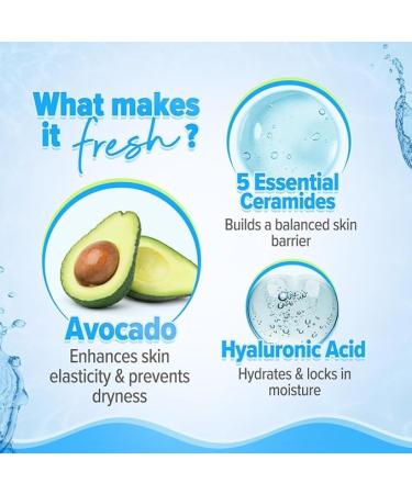 Face Cleanser with Avocado & 5 Essential Ceramides - 100ml | Non-Oil Stripping Formula for Dry & Sensitive Skin | Strengthens Skin Barrier | Suitable for Men & Women | Shop Internationally - Buy Online on GoSupps.com