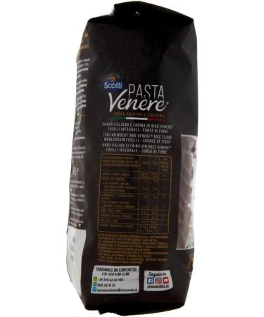  Italian Gourmet E.R. 12 Pasta Riso Scotti Venere Fusilli Hard Wheat Semolina and Black Rice Flour Venere Whole 400 g Pack + Gourmet Italian Tomato Pulp 400 g Tin - Buy Online on GoSupps.com