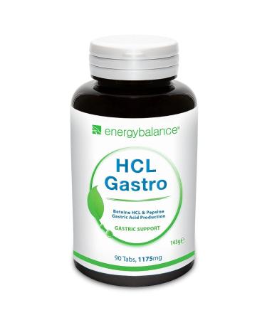 Energybalance HCL Gastro - capsules with betaine pepsin - stomach digestion homocysteine metabolism - without additives of course with milk - 90 tablets of 1175 mg