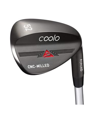 COOLO Milled Golf Wedges for High and Mid Handicappers, Men Right Handed, 52/56/60 Degree Sand Wedge 56, Black Satin