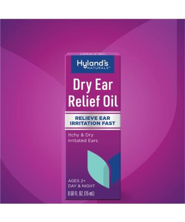 Hyland's Naturals Dry Ear Relief Oil - Fast Ear Irritation Relief, Day & Night Drops 0.5oz - Buy Online on GoSupps.com