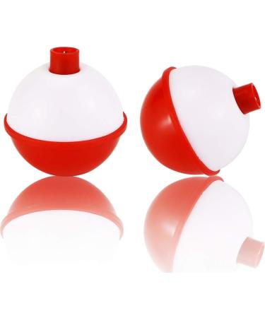 Owevvin 50 Pack Bobber Bulk Hard ABS Fishing Float 1 and 1.5 Inch Fishing Bobbers Snap-on Floats Red and White - Buy Online on GoSupps.com