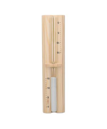 Navaris sauna hourglass made of pine wood - 15 minutes sauna tube - heat -resistant wood watch to turn - 29.5 x 7.5 x 4 cm - light brown with white sand - Buy Online on GoSupps.com