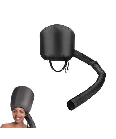 Portable Bonnet Hood Hair Dryer Adjustable Hooded Bonnet for Hand Held Hair Dryer with Stretchable Grip & Extended Hose Length Fits All Head&Hair Sizes for Drying Styling Curling Deep Conditioning