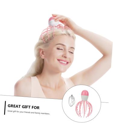 Healeved 3ST Scalp Massager & Shampoo Brush - Multi-Use Head Gua Sha Tool | Baby Octopus Design | ABS Pink Massage Claw - Buy Online on GoSupps.com