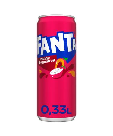 Fanta Mango & Dragonfruit - Tropical Sparkling Soft Drink (24 x 330 ml) - Refreshing Fruit Mixture - International Shipping Available - Buy Online on GoSupps.com