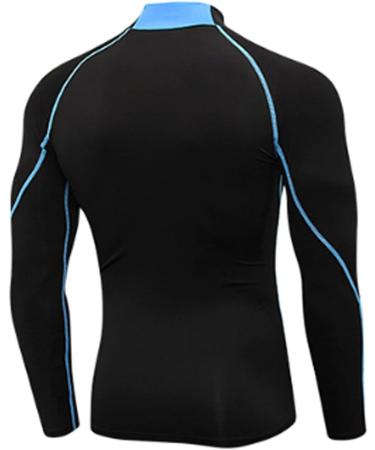 Men's Athletic Long Sleeve Compression Shirts 3 Pack - Dry Fit Workout Tops - Base-Layer Running Shirts - Medium Size (Grey, Blue, Red) - Perfect for Gym, Sports, and Football - Buy Online on GoSupps.com