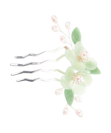 Ipetboom Antique Hair Clasp Girls Hair Clips Floral Hair Clip Hair Claw Clips for Girls Floral Hair Comb Bridal Side Hair Comb Headpiece for Women Hanfu Tiara Hair up Alloy Costume