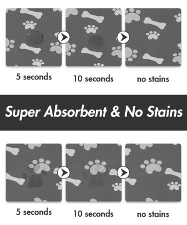 QIUKUN Pet Feeding Mat-Absorbent Dog Food Mat-Dog Mat for Food and Water-No Stains Quick Dry Dog Water Dispenser Mat-Pet Supplies-Dog Placemat Dog Water Bowl for Messy Drinkers 12"X19" Dark Grey - Buy Online on GoSupps.com