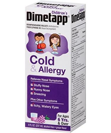 Children's Dimetapp Cold & Allergy Syrup - Grape Flavor - Antihistamine - Alcohol-Free - Buy Online on GoSupps.com