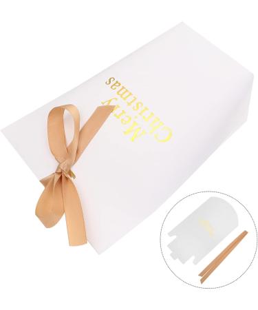 SEWOART Paper Bag 10 Pcs Christmas Bag Boxes Holiday Treat Bags Candy Storage Bag Bronzing Storage Bags Treat Bag 16X13X5.5CM White - Buy Online on GoSupps.com