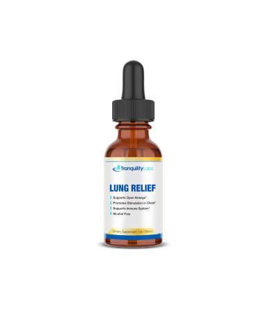 Tranquility Labs Lung Relief Supplement for Lung Support - Lung Cleanse Formula for Better Breathing and Immune Health - Lung Health Support for Respiratory System - 1 Oz (30 ml)