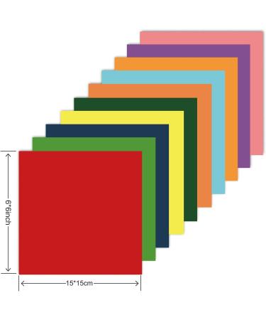 Origami Paper Double Sided Color - 200 Sheets - 20 Colors - 6 Inch Square - Ideal for Beginners - Buy Online on GoSupps.com