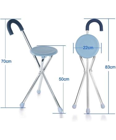 Canes Cane Folding Stool Elderly Disabled Persons Underarm Crutches Folding Cane Stool Aluminum Alloy Anti- Slip Three- Legged Walking Stick It's so Kind of You Safehappy - Buy Online on GoSupps.com