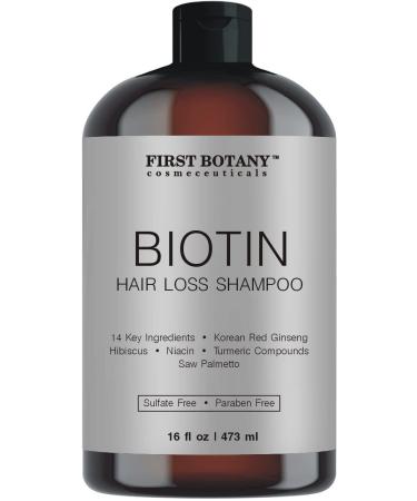 Hair Regrowth and Anti Hair Loss Shampoo 16 fl oz, with DHT blockers- Daily Hydrating, Detoxifying, Volumizing Shampoo For Men and Women