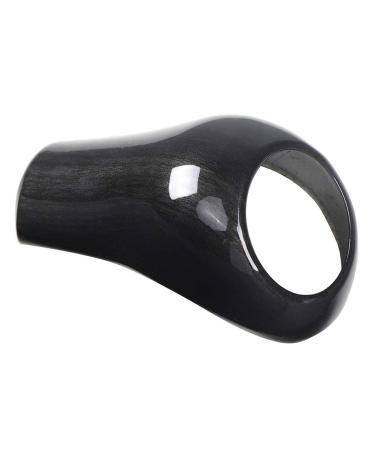 Knobm Gear Knob Cover Abs Gear Knob Cover Fits For A C E G Gls Left Hand Driving (black wood grain)