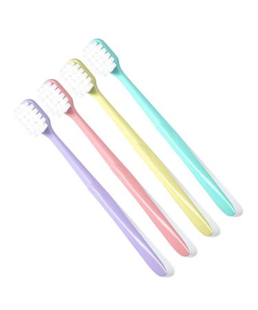 Minkissy 4 pieces of toothbrush set made of soft cotton toothbrush for sensitive gums travel toothbrush toothbrush set toothbrush set toothbrush for body care fur toothbrush