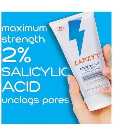 ZAPZYT Acne Wash Treatment for Face & Body - 6.25 oz | Effective Acne Solution for Clear Skin - International Shipping Available - Buy Online on GoSupps.com