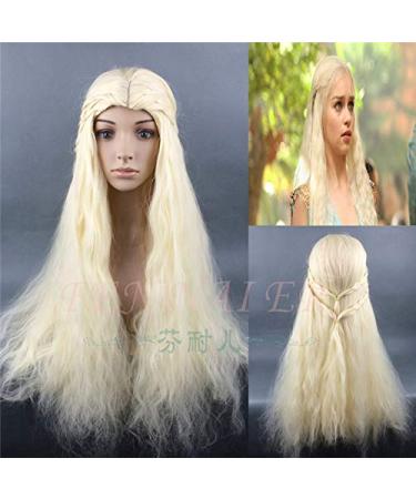 Game of Thrones Daenerys Targaryen Cosplay Wig Long Wavy Synthetic Hair Halloween Party Wig with Hairnet - International Shipping Available - Buy Online on GoSupps.com