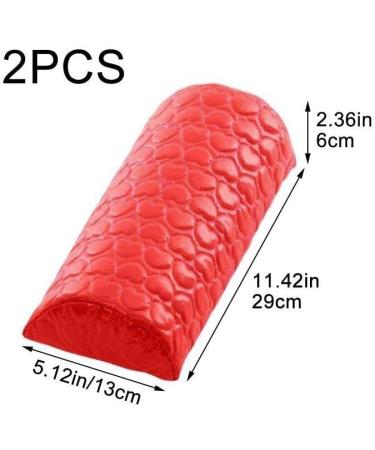 Hand Cushion Holder Nail Art Mat Pad Soft Pu Leather Sponge Arm Rest Heart Design Nail Pillow Manicure Art Beauty Tools Red - Buy Online on GoSupps.com