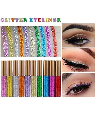 Buy Eyelin Gold Glitter Eyeliner | Shiny Liquid & Sequin for Kids' Latin Dance Makeup - 10 Stunning Looks! - Buy Online on GoSupps.com