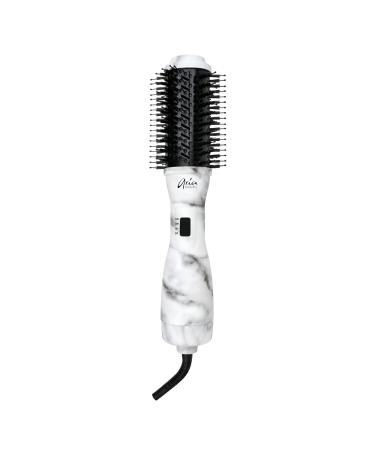 Aria Beauty Blowdry Brush - Blow Dryer with Adjustable Heat/Speed Settings - Dual-Bristle Design for Smoothness and Volume - Grey Marble - 1 pc