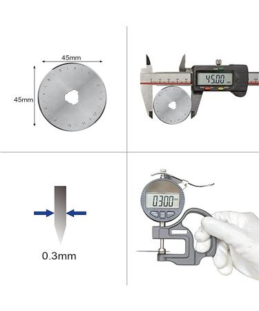 HEADLEY TOOLS 45mm Rotary Cutter Blades 15 Pack Fits Olfa, Fiskars,  Replacement Rotary Blade for Arts Crafts Quilting Scrapbooking Sewing,  Sharp and