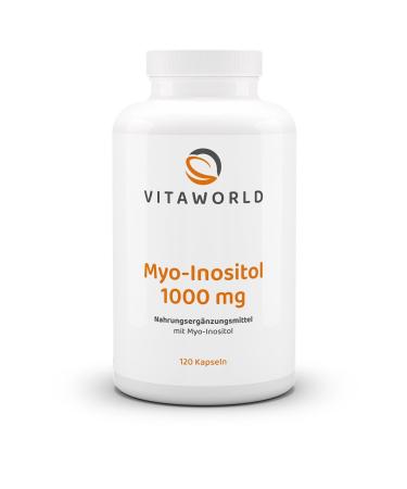 Pack of 3 Vita World Myo-Inositol 1000 mg 3 x 120 capsules Pharmacist-made Vegan