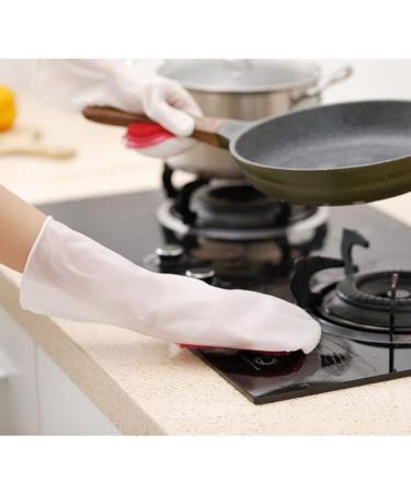 Magic Brush Gloves Dishwashing Brush Housework Gloves Thermal Insulation Kitchen Silicone Laundry Gloves Washing Bowls Gloves Tools - Buy Online on GoSupps.com