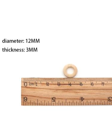 50 Natural 12mm Wooden Teething Rings for Babies | Eco-Friendly Tinker Toys & Macrame Crafts - Buy Online on GoSupps.com