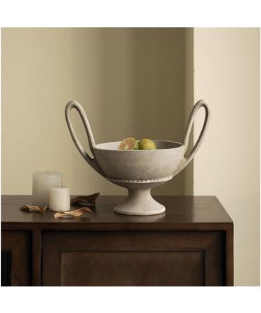 Fruit Snack Tray Double Ear Living Room Coffee Table High Feet Suitable Fruit Candy Dish Ornaments Retro Art Models Home Decoration(Gray) - Buy Online on GoSupps.com