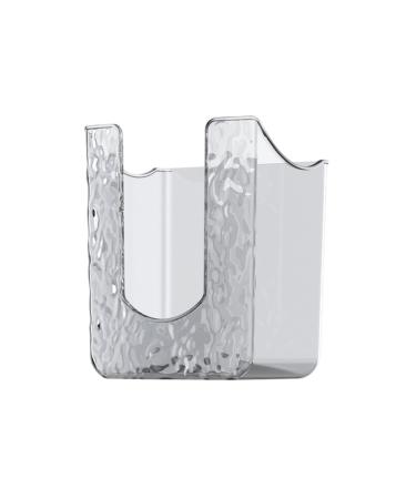 Kitchen Wipes Storage Box Wall Mount Wipes Wall Holder Refillable Wipes Container Tissue Wipes Wall Holder for Bathroom Kitchen/1020(Transparent Gray) 12.5x8.4cm Transparent Gray