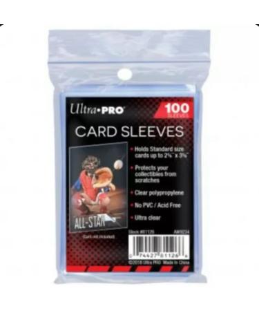 10 (Ten) Pack Lot of 100 Soft Sleeves / Penny Sleeve for Baseball Cards & Other Sports Cards (Packaging May Vary) 1 Pack