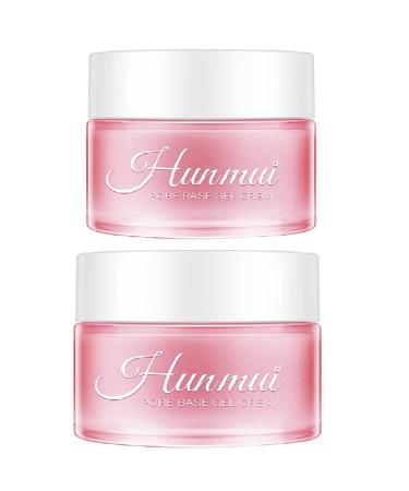 2PCS Hunmui Face Primer Pore Base Gel Cream Cover Pores Water Embellish Skin Silky Finish Primer, Remove Oils Isolating Pore Light Weight Primer Natural Make Up To Flawless Face Firming Moisturizers