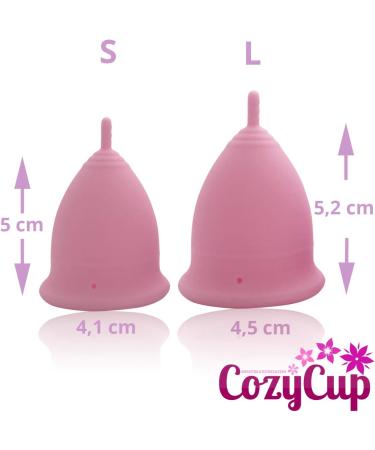 CozyCup Menstrual Cup CLASSIC - Made in Germany | Size 1 Red | Includes Cleaning Cup & Fairtrade Organic Bag - Buy Online on GoSupps.com