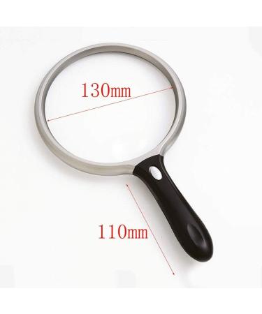 10X/25X Large Handheld Magnifier Reading Magnifying Glass Mirror Surface Diameter 130mm Extra Large Elderly Magnifying Glass Read HD Handheld LED with Light Good Times - Buy Online on GoSupps.com